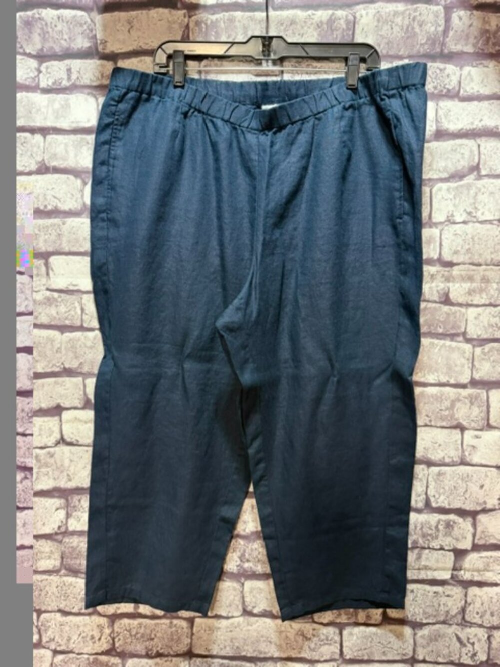 J. Jill NWT Blue Elastic Waist Crop Pants Size 2X